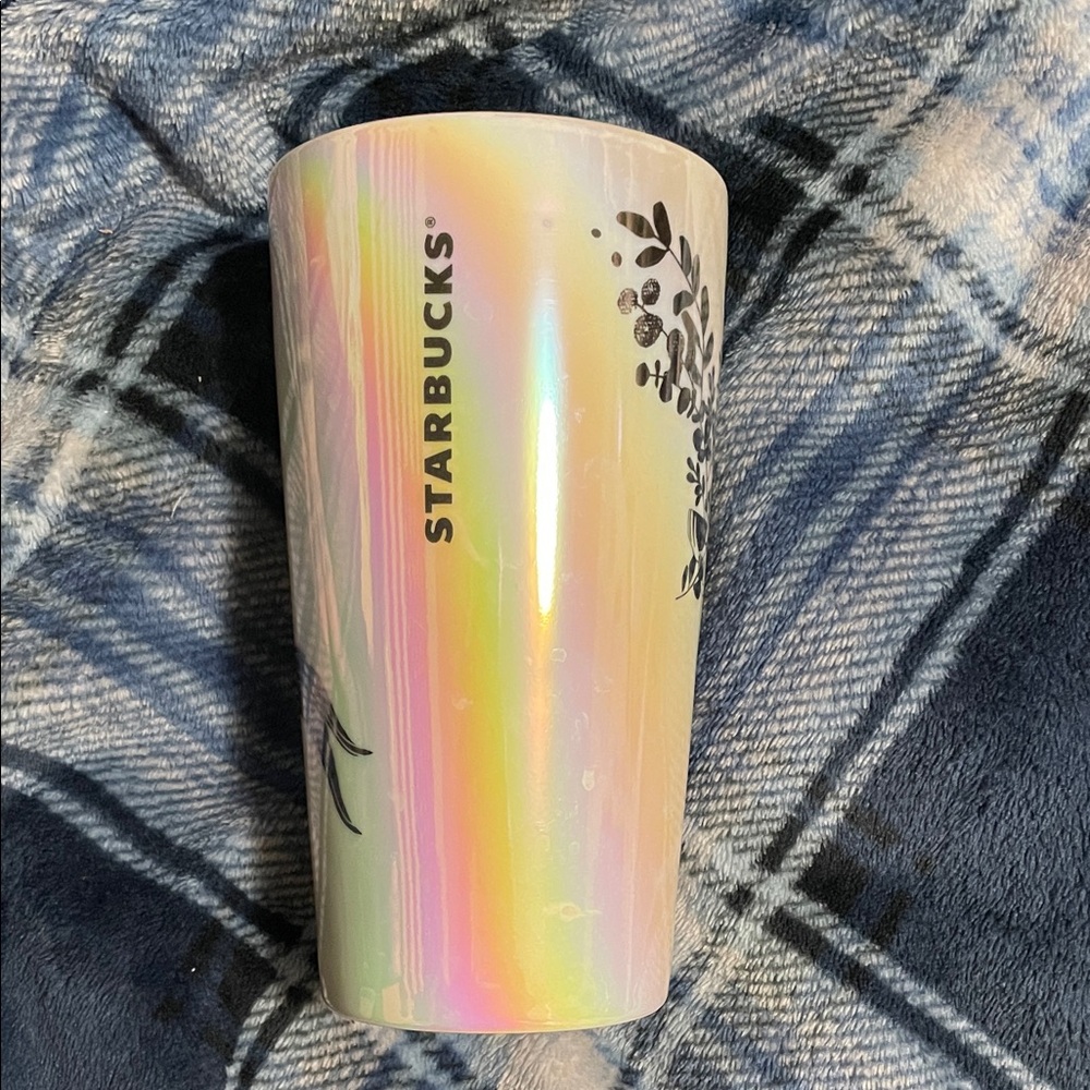Starbucks Rainbow Sheen Tumbler with Black Accents